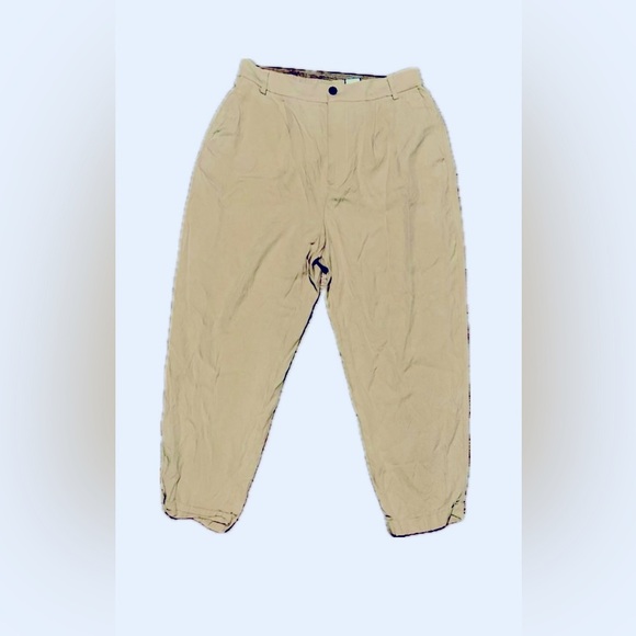 Zara carrot fit beige pants size medium barrel oversized loose - Picture 2 of 3